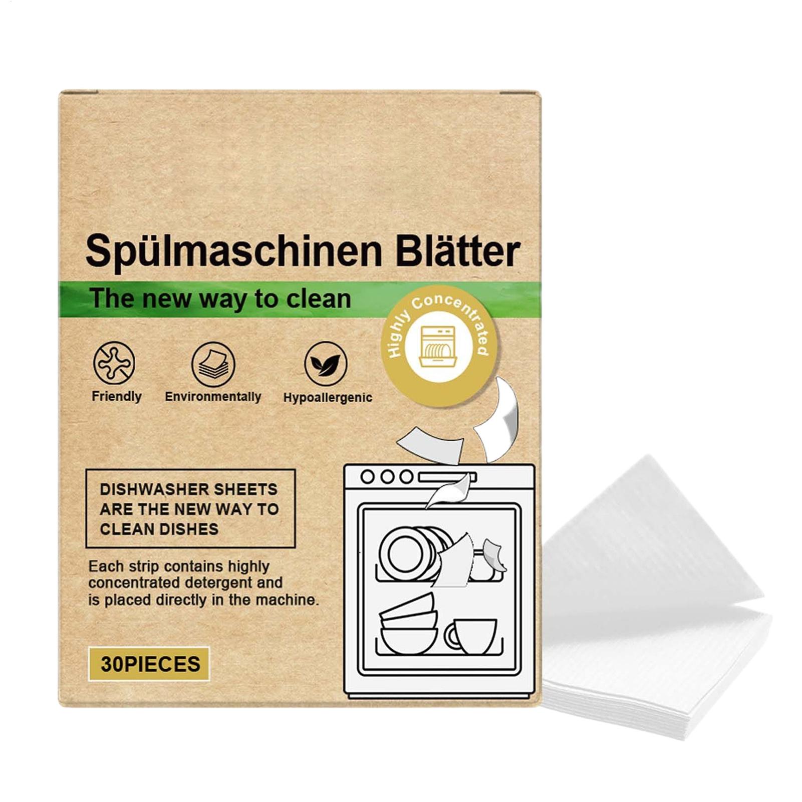 Women Kitchen Accessories - Dishwasher Cleaning Sheets Efficient Decontamination Paper