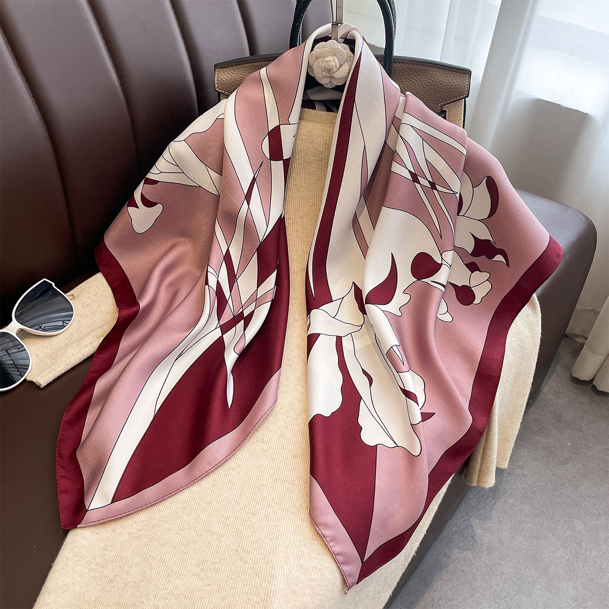 Luxury 90*90Cm Square Scarf Tw - đánh giá và giá Silk Scarf Square