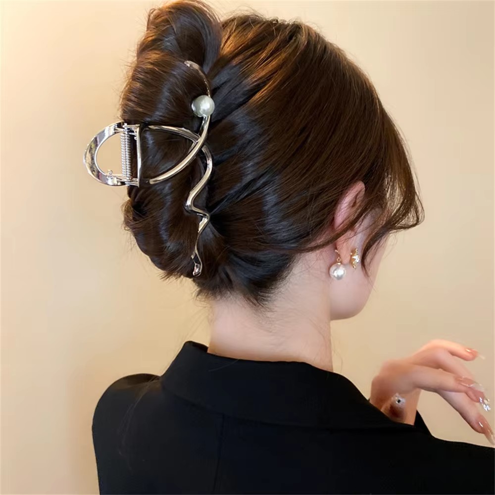 Big Wave Pearl Hair Pin Metal  - đánh giá và giá Women Accessories Sale