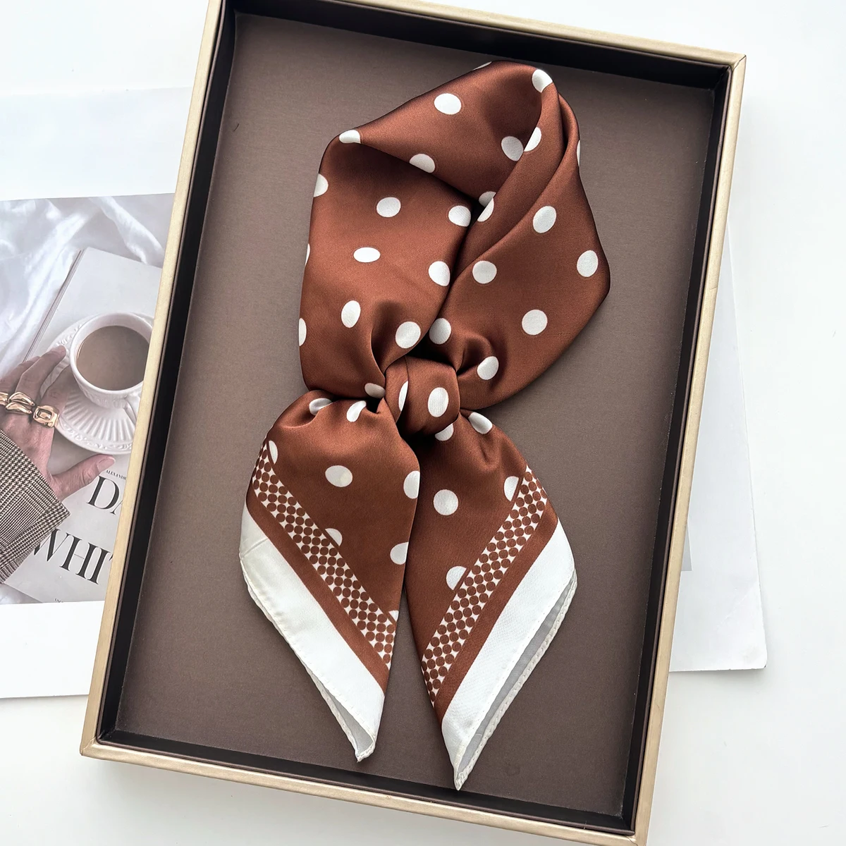 Women Elegant Soft Satin Squar - đánh giá và giá Silk Scarf Square