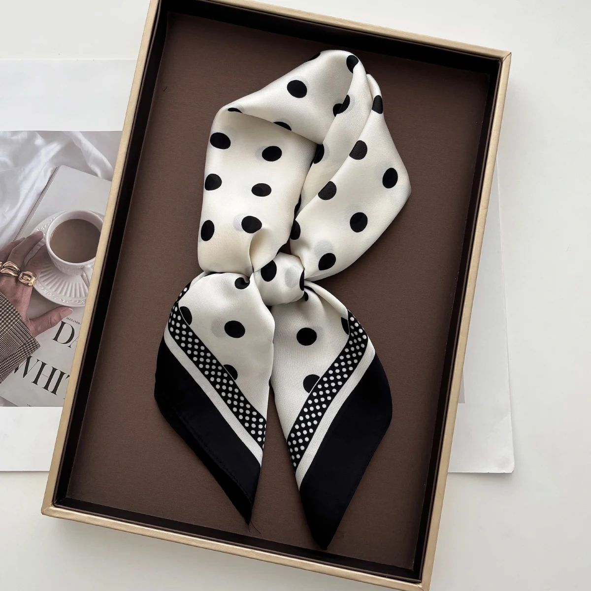 Women Elegant Soft Satin Squar - đánh giá và giá Silk Scarf Square