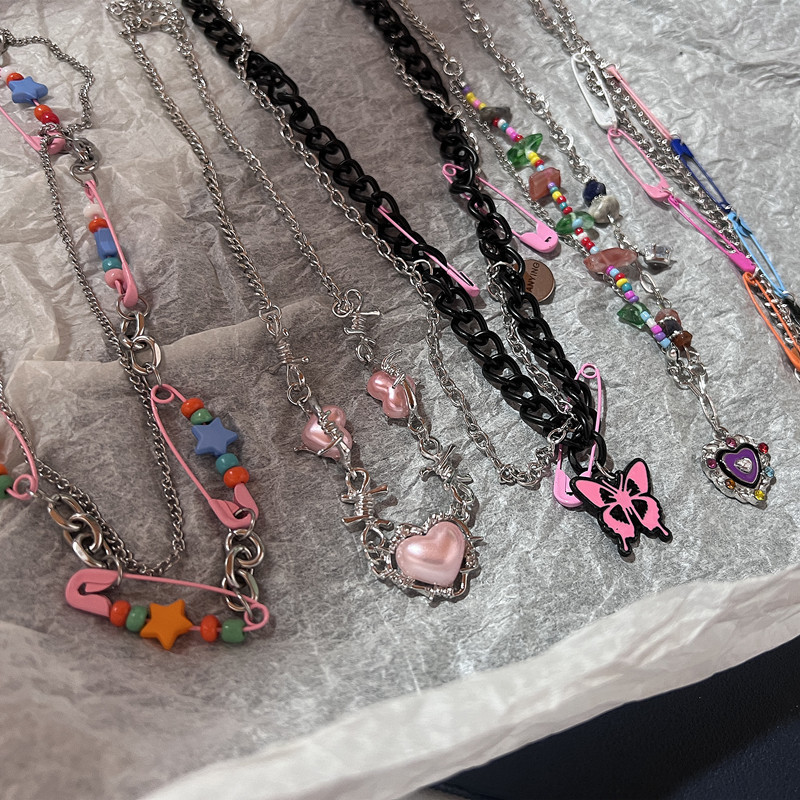 Vòng cổ choker hạt cườm màu hồ - đánh giá và giá Women'S Emo Accessories